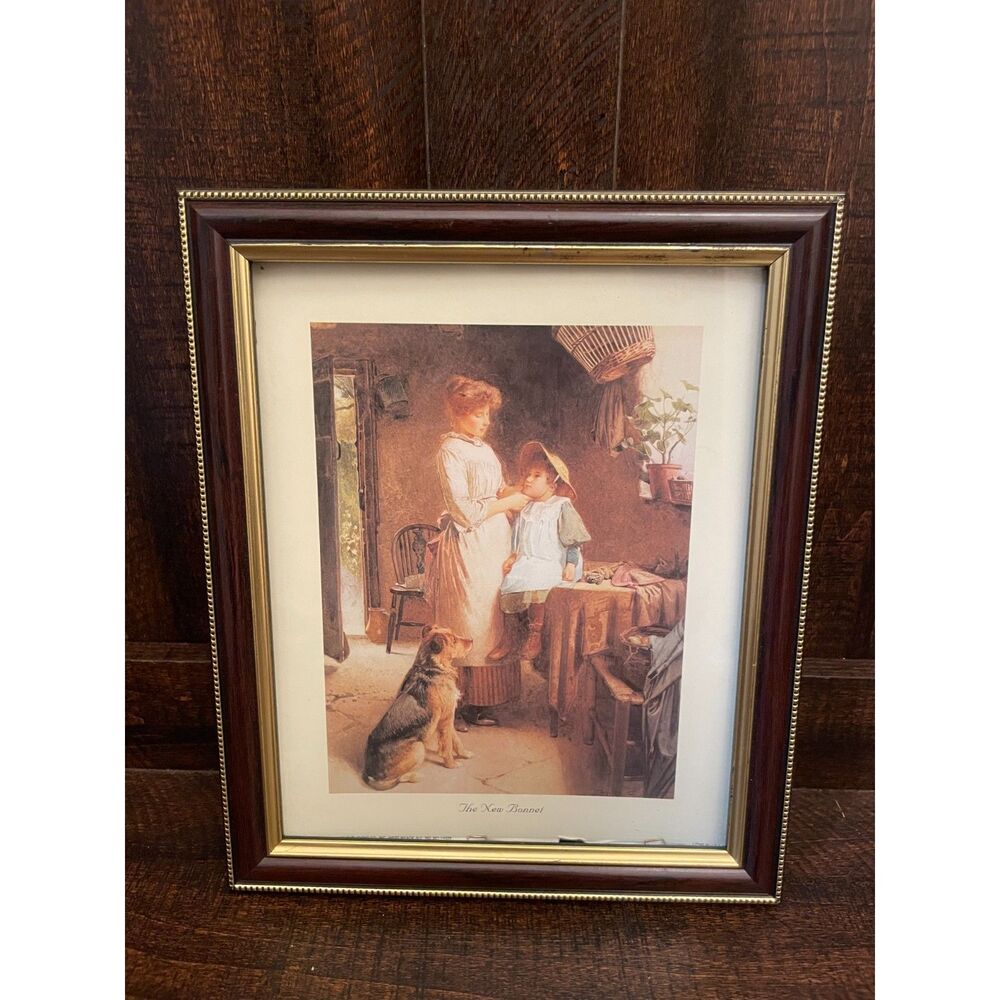 The New Bonnet Carlton Alfred Smith Framed Victorian Art Print Getting Ready